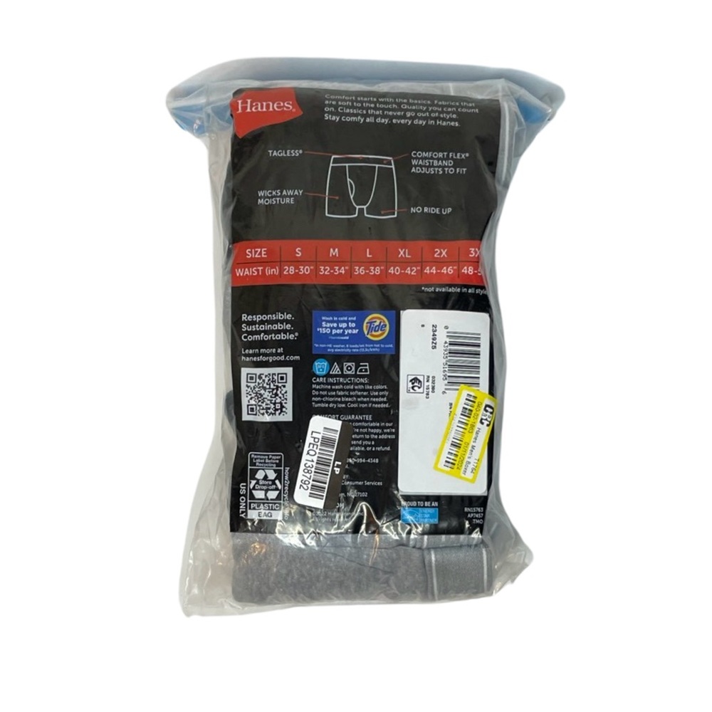 HANES - Men’s 5pk Boxer Briefs. - Picture 2 of 8